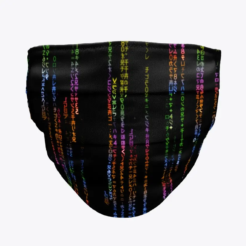 Rainbow Matrix Code LGBT Mask